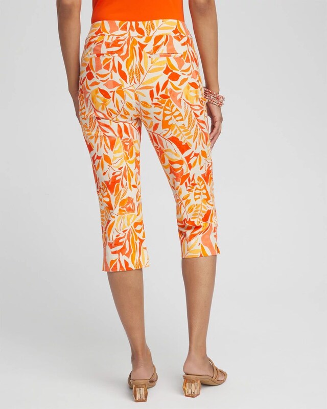 Brigitte Leaf Print Capris - image 3